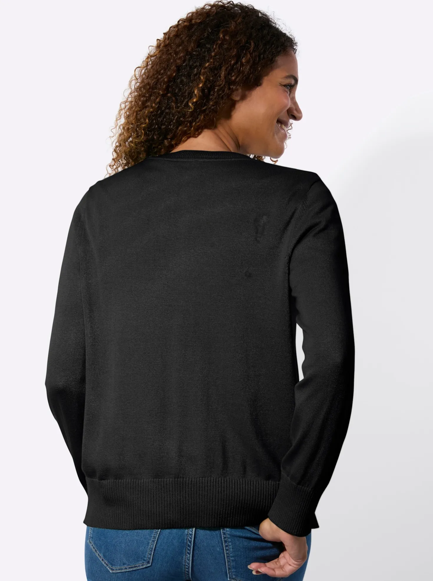 Cardigan mit Rippabschlüssen