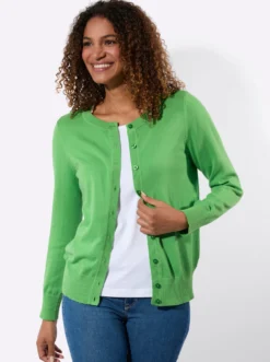 Cardigan mit Rippabschlüssen