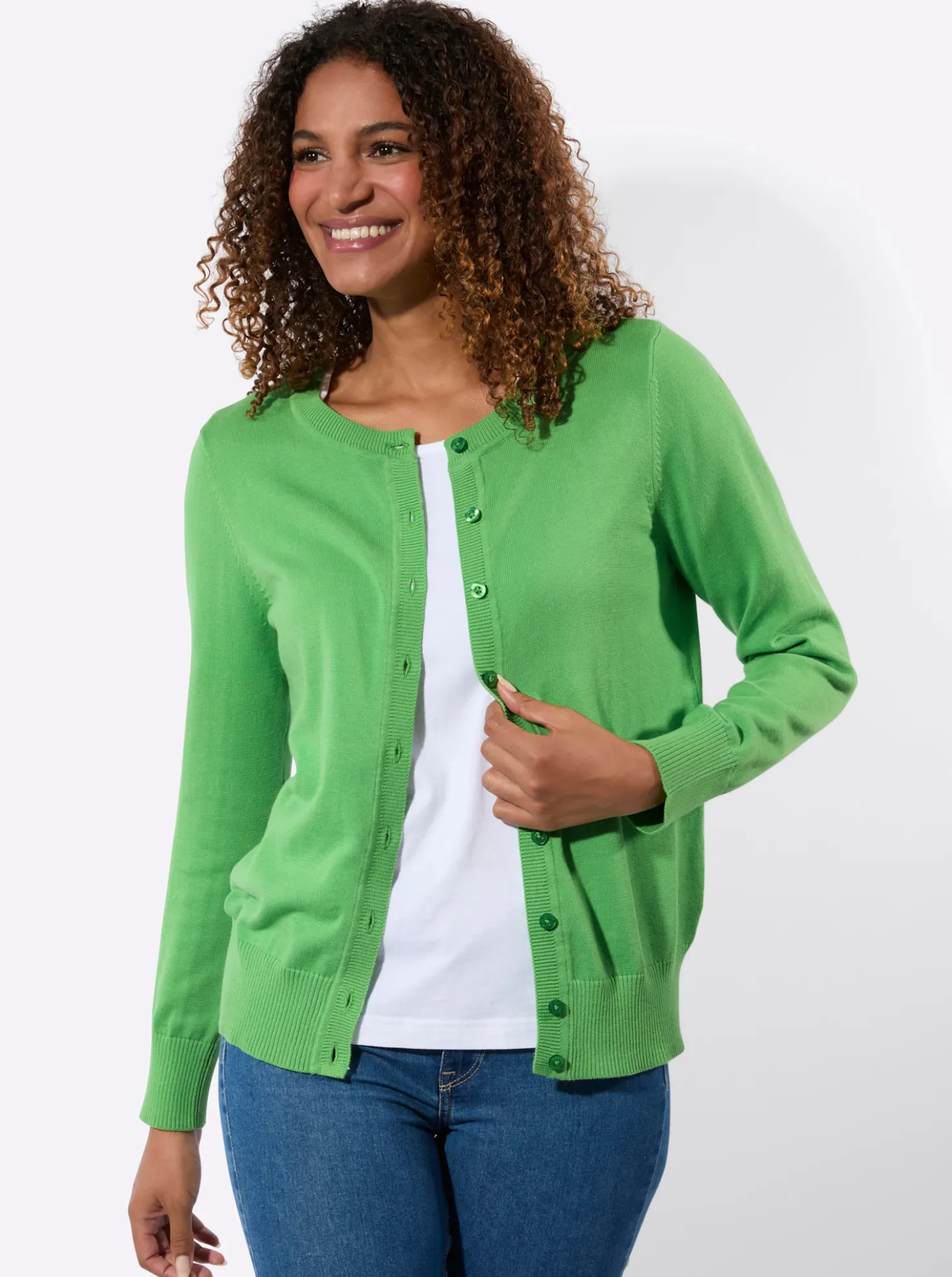Cardigan mit Rippabschlüssen