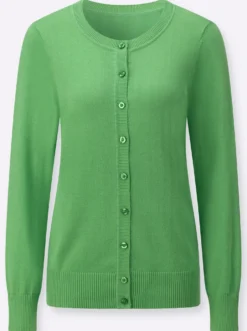 Cardigan mit Rippabschlüssen