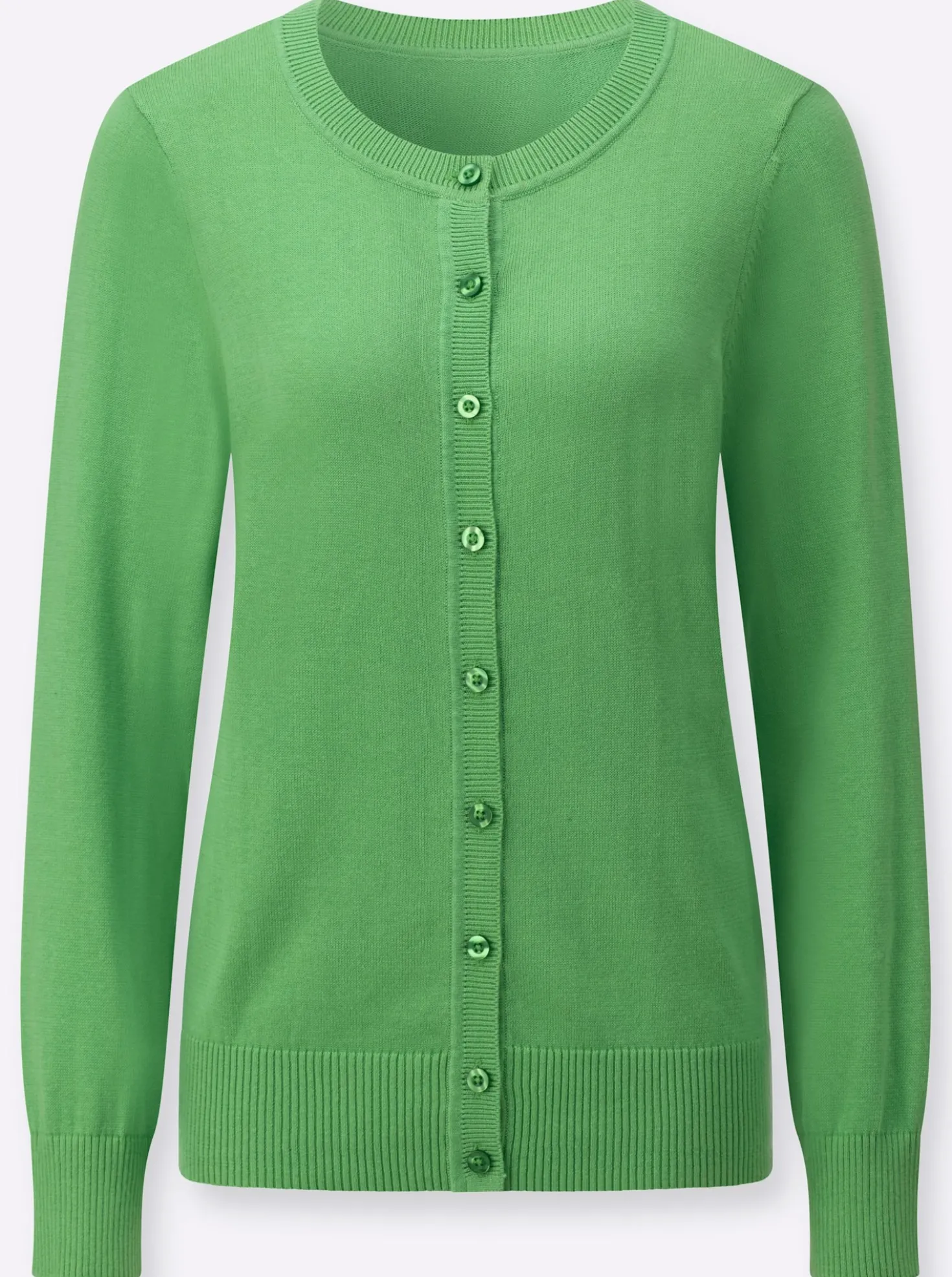 Cardigan mit Rippabschlüssen