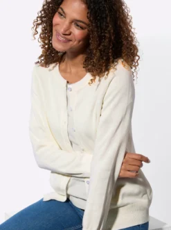Cardigan mit Rippabschlüssen