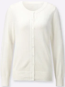 Cardigan mit Rippabschlüssen