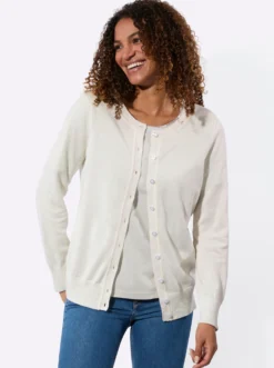 Cardigan mit Rippabschlüssen