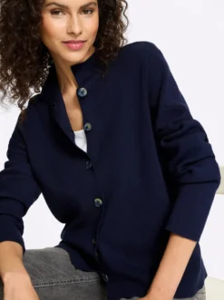 Cardigan mit Stehkragen
