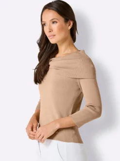 Carmenpullover im hochwertigen Seiden-Mix