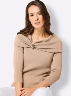 Carmenpullover im hochwertigen Seiden-Mix