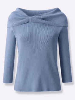 Carmenpullover mit 3/4-Ärmeln