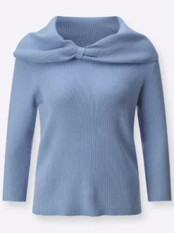 Carmenpullover mit 3/4-Ärmeln