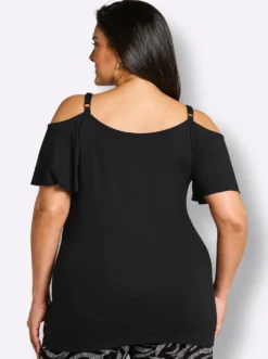 Carmenshirt mit fixierten Trägern