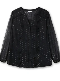 Chiffonbluse mit Glanzfaden