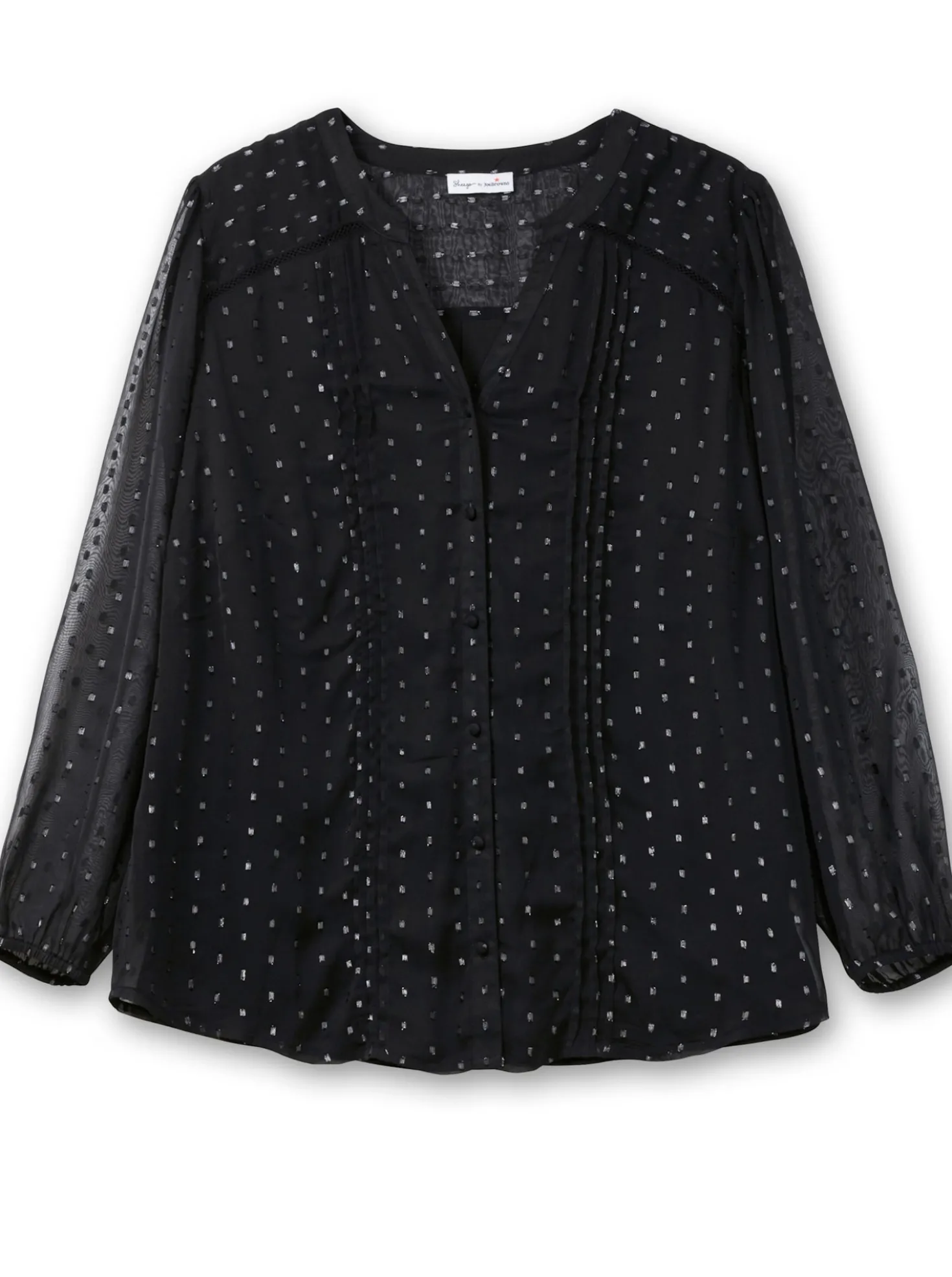 Chiffonbluse mit Glanzfaden
