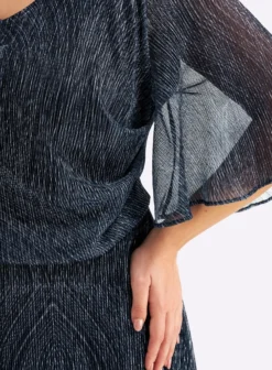 Chiffonkleid mit Volant-Details