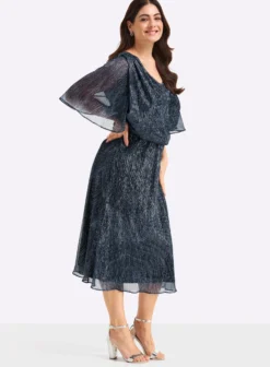 Chiffonkleid mit Volant-Details