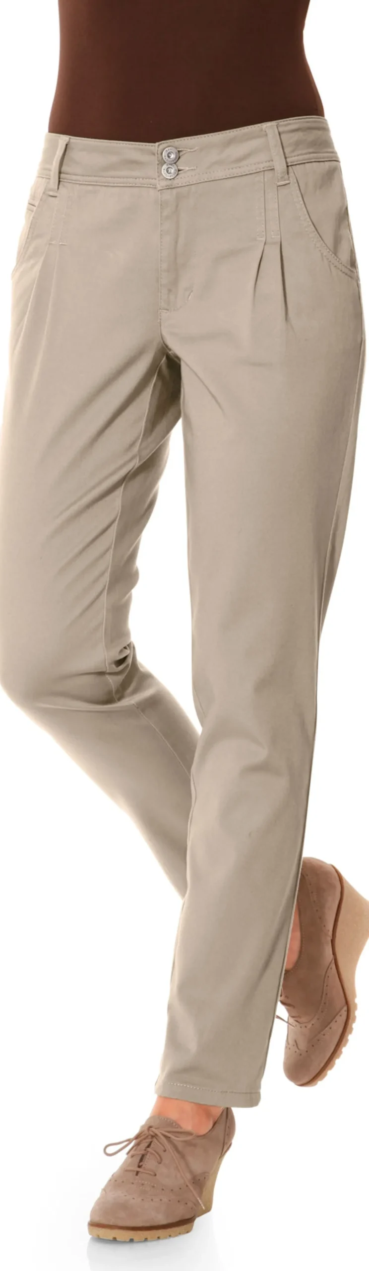Chinohose in Karotten-Form