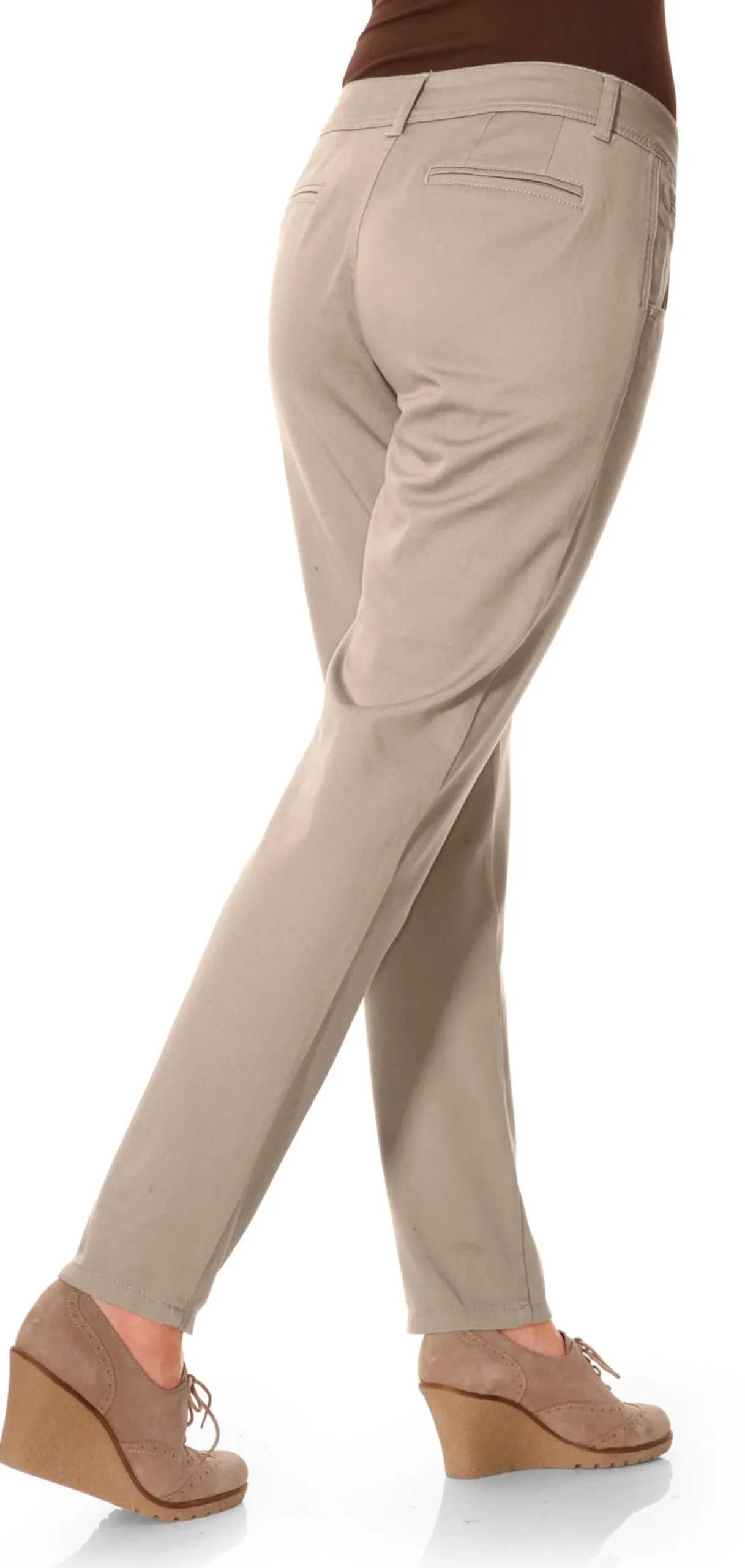 Chinohose in Karotten-Form