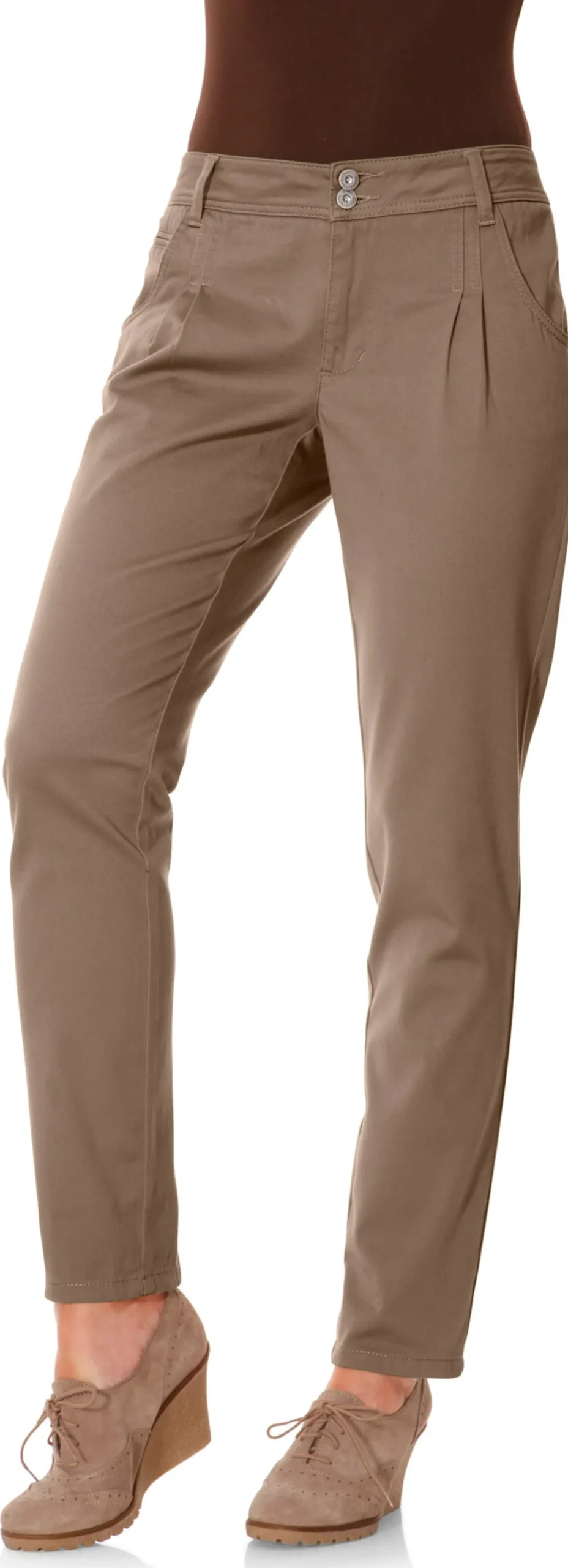 Chinohose in Karotten-Form