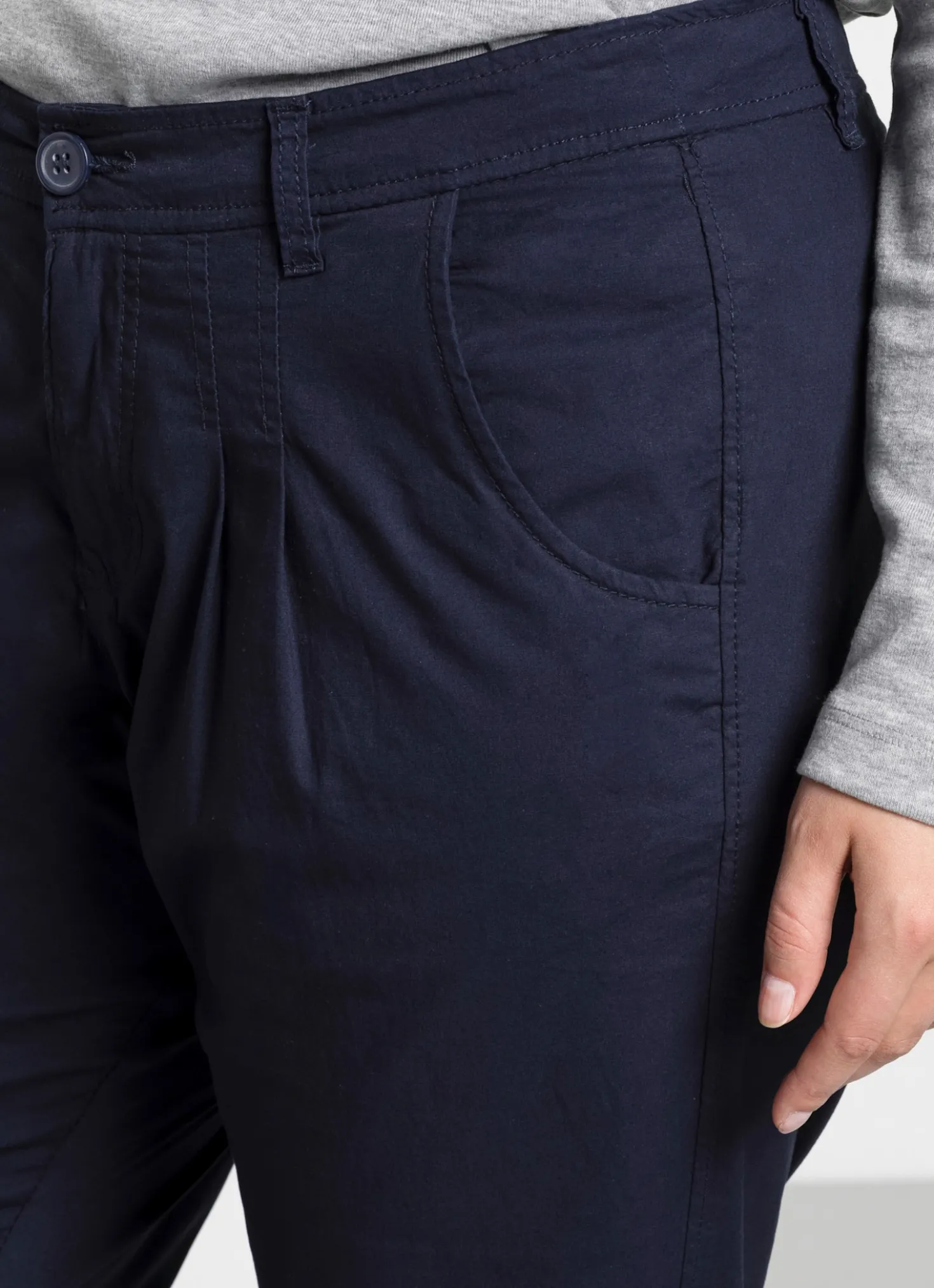 Chinohose mit Bundfalten
