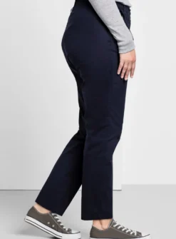 Chinohose mit Bundfalten