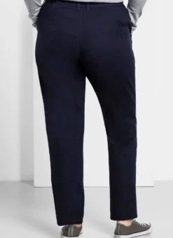 Chinohose mit Bundfalten