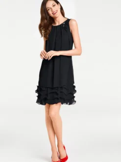 Cocktailkleid mit Rüschen am Saum