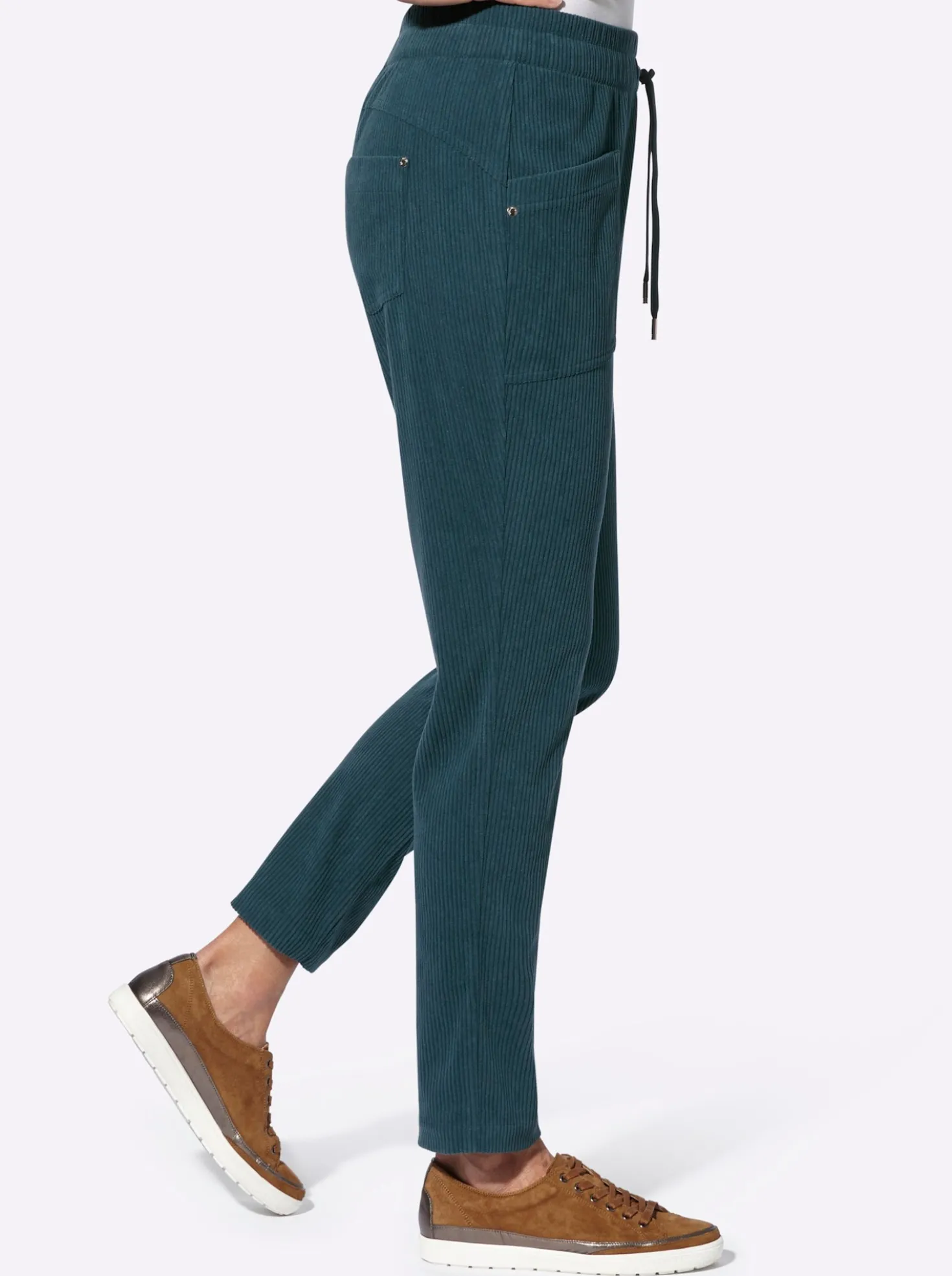 Cordhose mit Rundum-Dehnbund