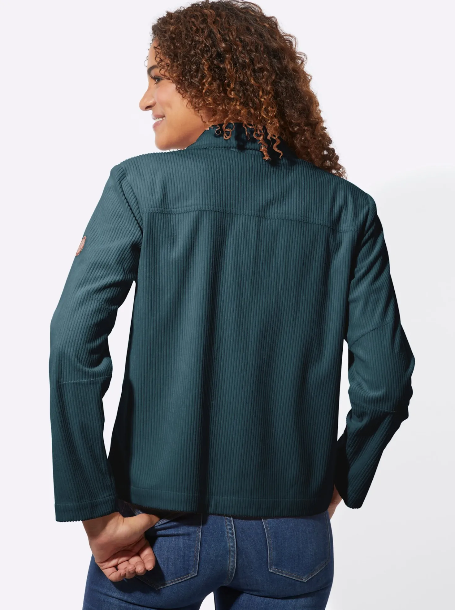 Cordjacke mit Hemdkragen