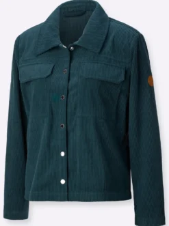 Cordjacke mit Hemdkragen