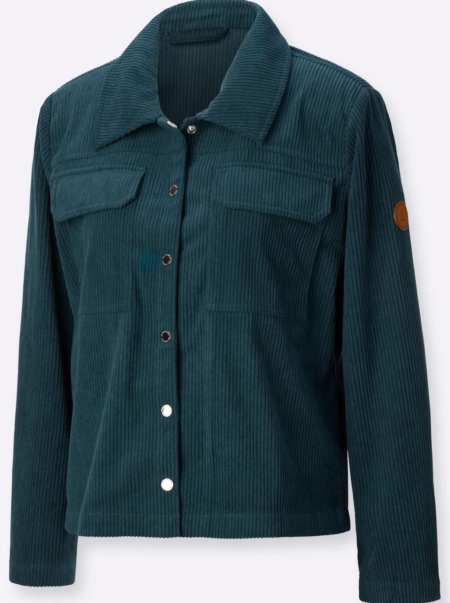 Cordjacke mit Hemdkragen