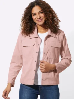 Cordjacke mit Hemdkragen