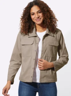 Cordjacke mit Hemdkragen