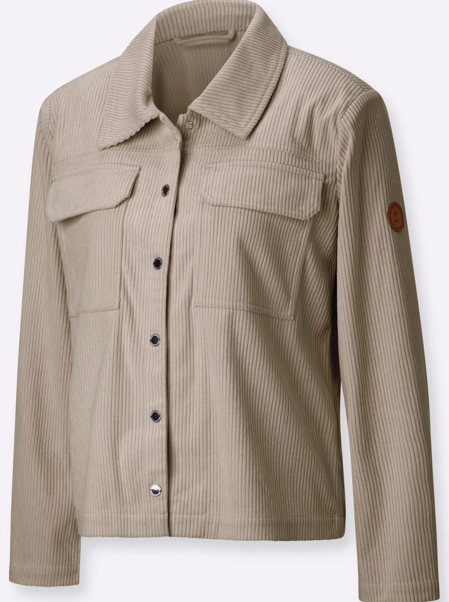 Cordjacke mit Hemdkragen