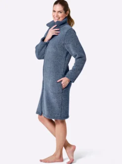 Damenbademantel aus Teddy-Fleece