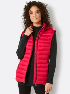 Daunenjacke als Jacke und Weste tragbar