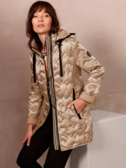 Daunenjacke in Two-Tone-Optik