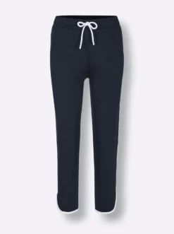 Dehnbund-Hose mit Kontrastpaspeln