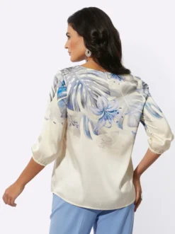 Druckbluse aus Matt-Satin
