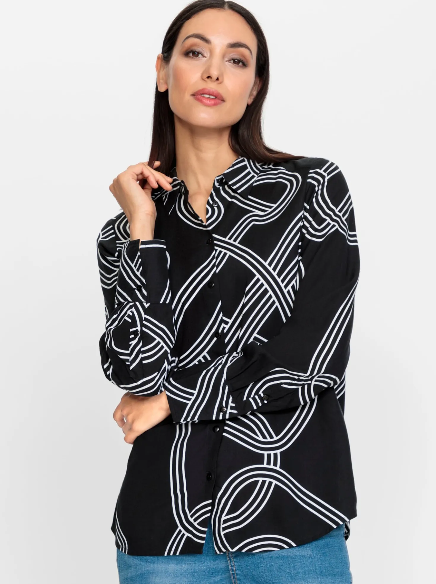 Druckbluse aus reinem Modal