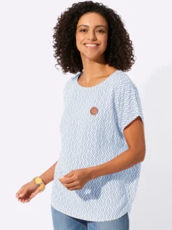 Druckbluse aus reiner Viskose