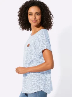 Druckbluse aus reiner Viskose
