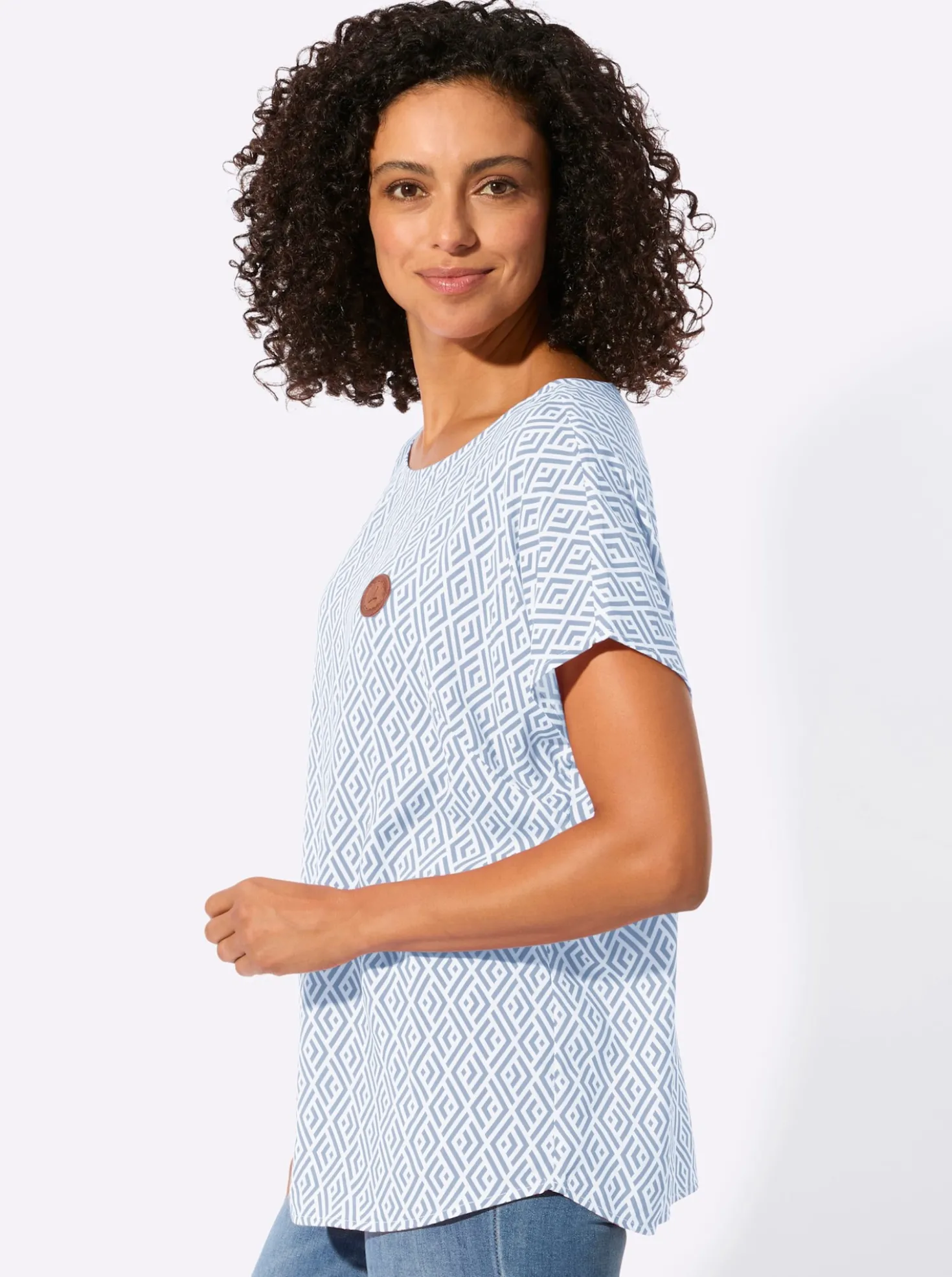 Druckbluse aus reiner Viskose