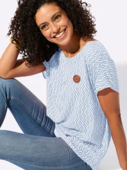 Druckbluse aus reiner Viskose