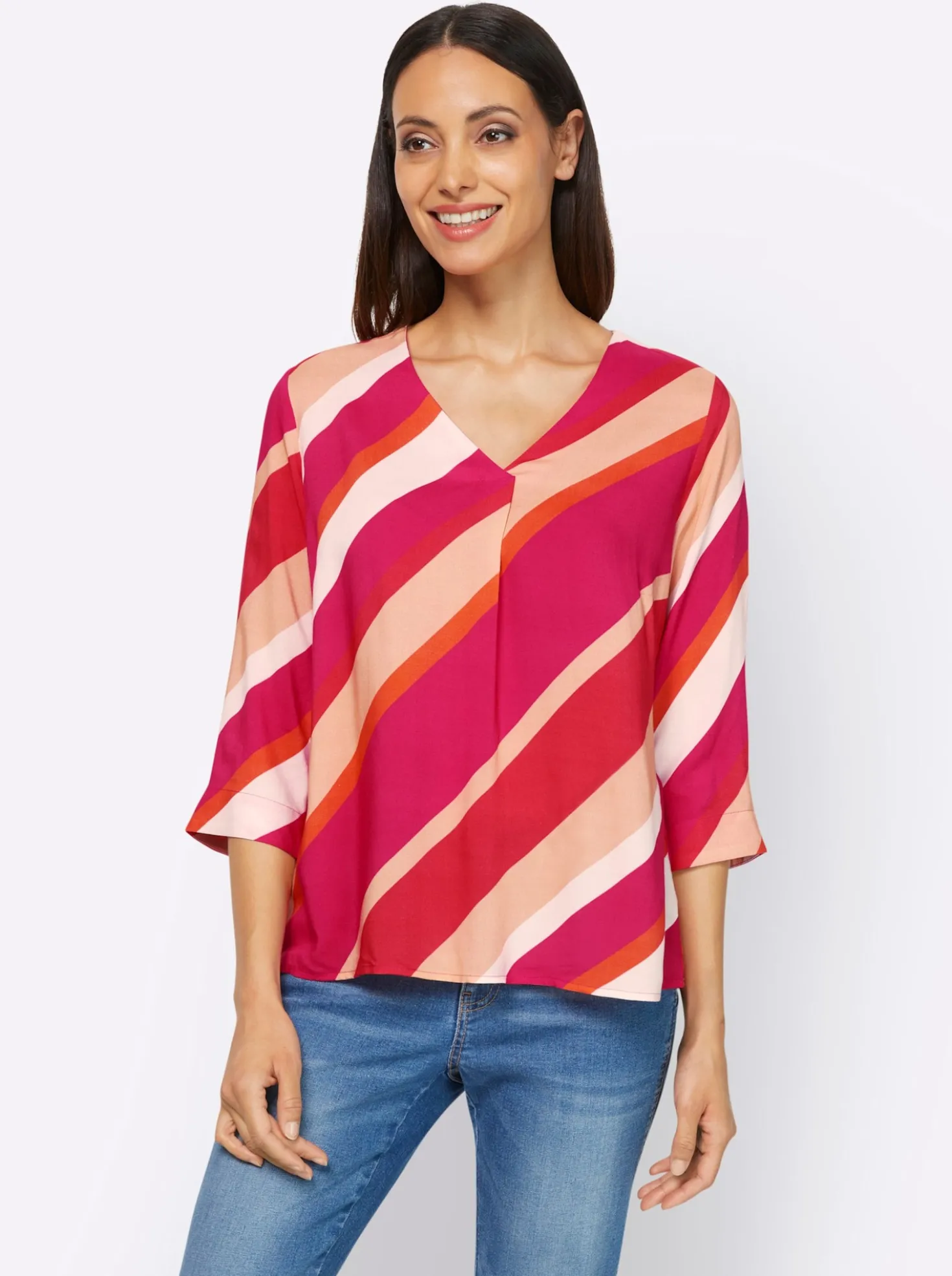 Druckbluse aus reiner Viskose
