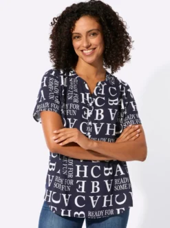 Druckbluse aus reiner Viskose