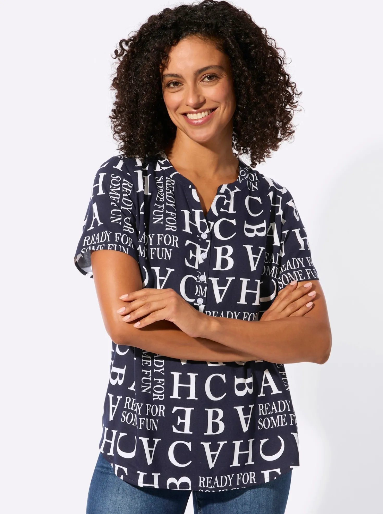 Druckbluse aus reiner Viskose