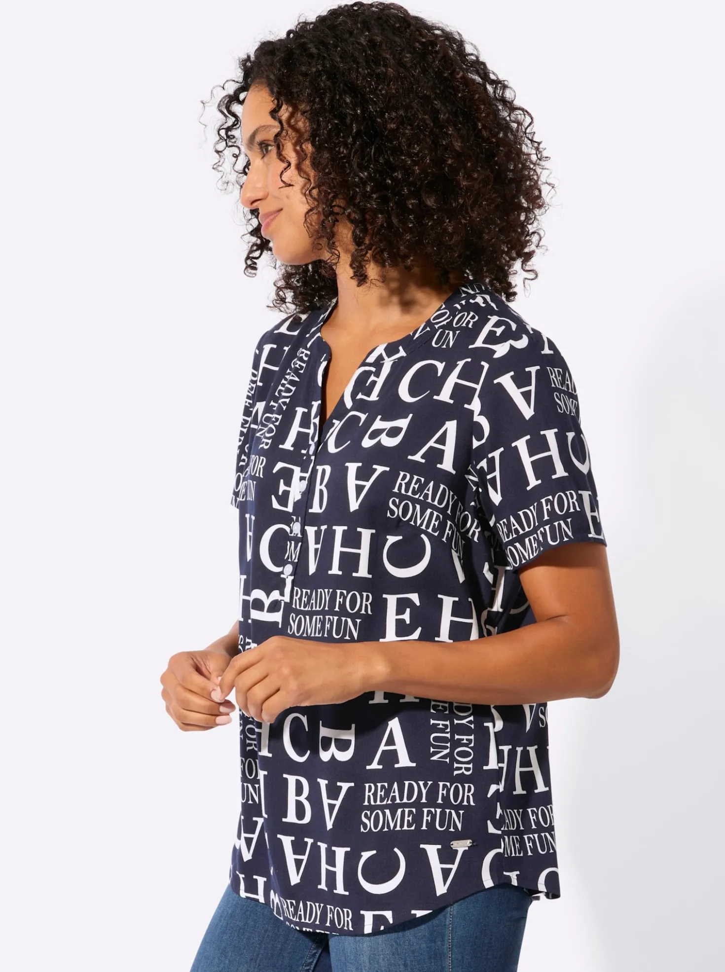 Druckbluse aus reiner Viskose