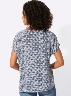 Druckbluse aus reiner Viskose