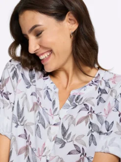 Druckbluse aus reiner Viskose