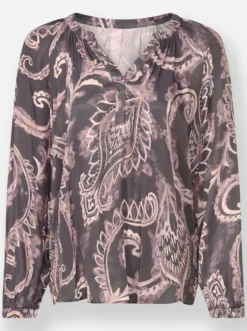 Druckbluse aus Satin