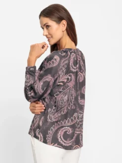 Druckbluse aus Satin